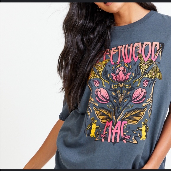 Fleetwood Mac Graphic Tee - Charcoal - Picture 1 of 5